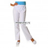 Pantalon blanc médical - ceinture élastique