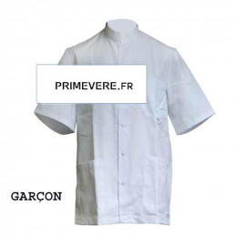 GARCON Blouse blanche courte avec manches courtes